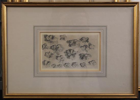 Henry Wyatt (1794-1840) Landscapes, trees and botanical studies, largest 7 x 4.25in., in 6 frames